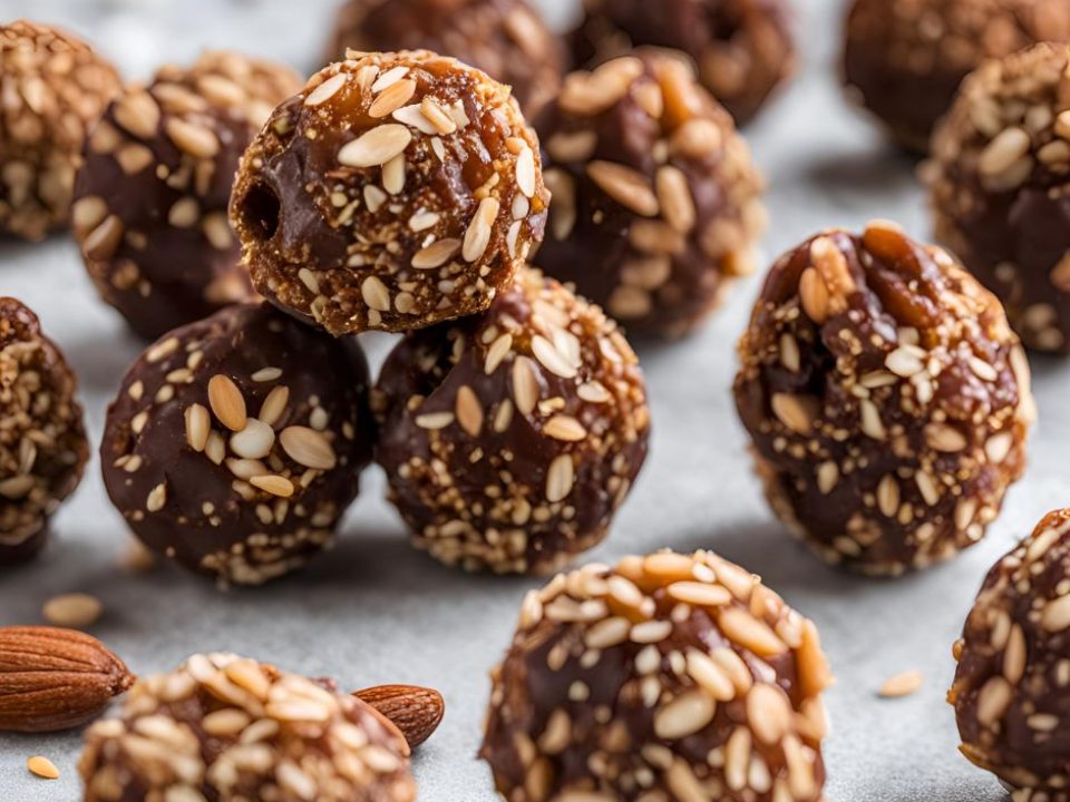 Datlové kuličky v mandlích