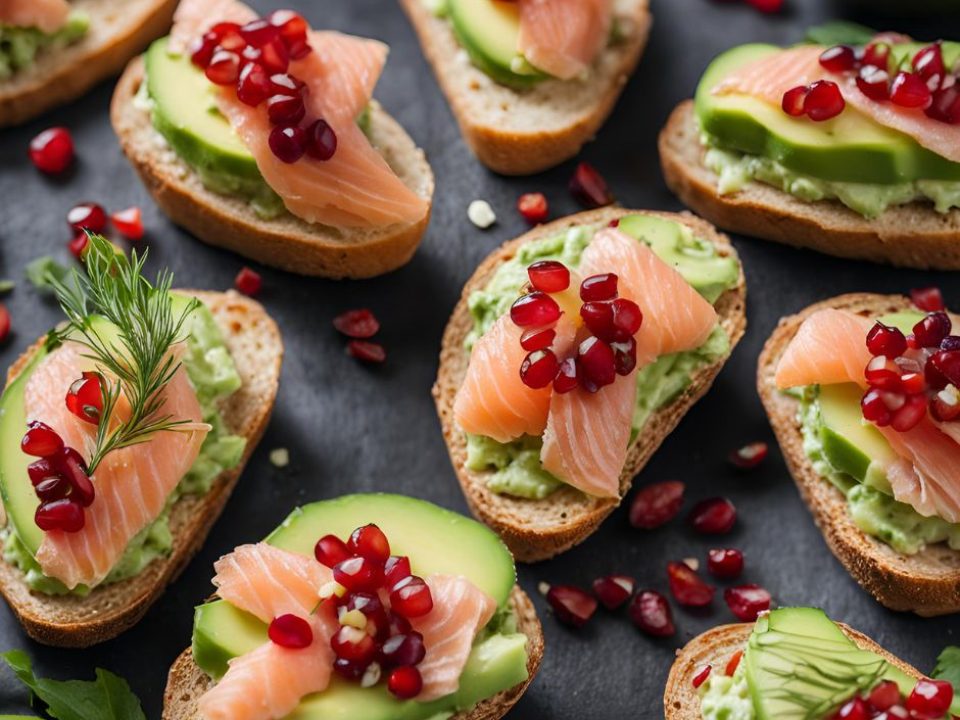 Avokádové jednohubky s lososem