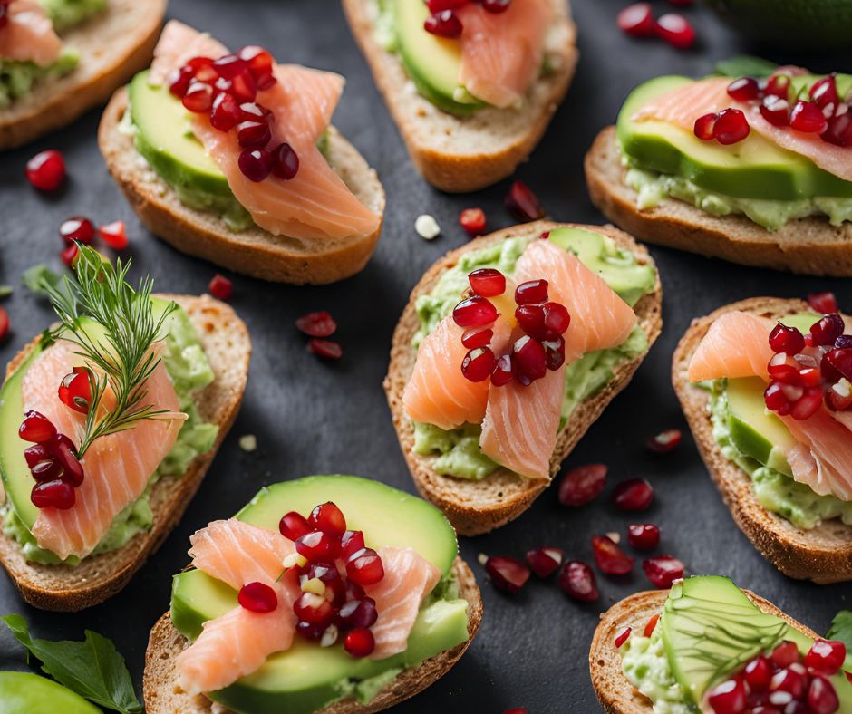 Avokádové jednohubky s lososem